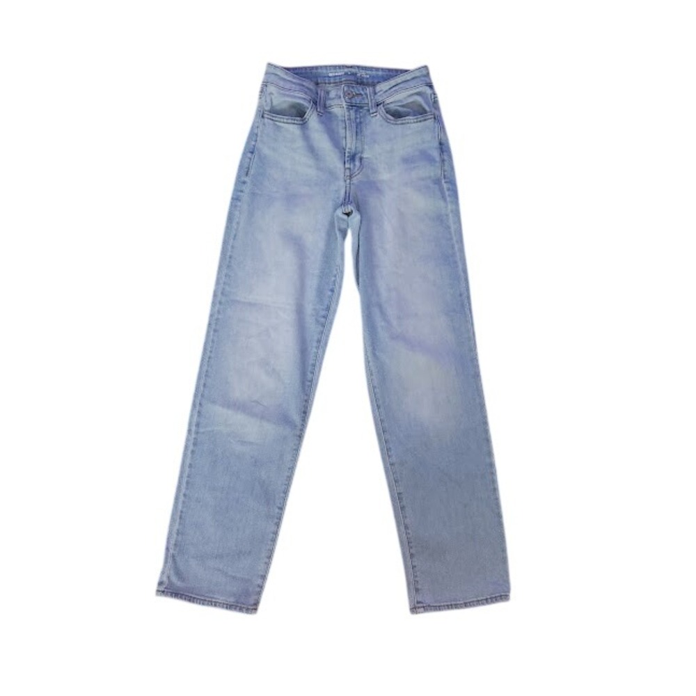 Old Navy High Waisted Straight Leg‎ Light Wash Denim Jeans Women's Size 0  E14